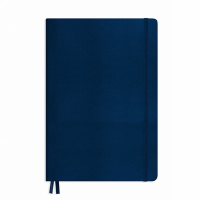 A5 Medium Softcover Notebook - Navy Blue, Plain Pages