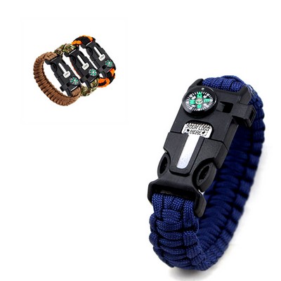 Multifunction Compass Outdoors Survival Bracelet