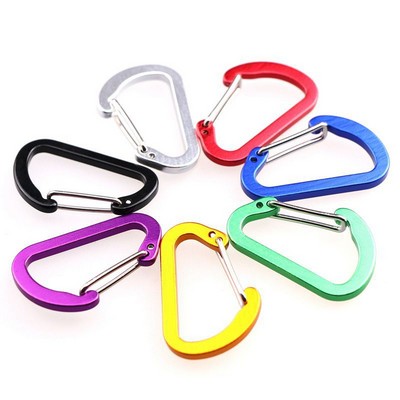 Dshaped Flat Spring Buckle Aluminum Carabiners