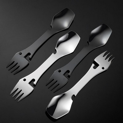 Multi Function Spoon Fork Bottle Opener Can Opener