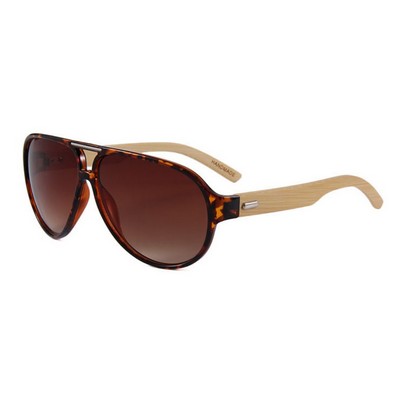 Laser Printing UV400 Bamboo Wood Sunglasses