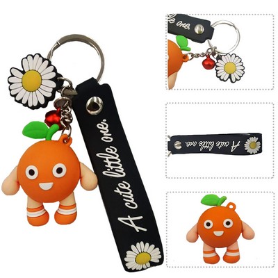 Pvc Fruit Figures Keychain Key Ring