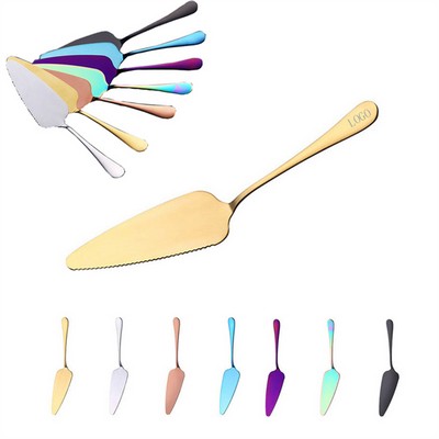 Vibrant Stainless Steel Serrated Cake Server