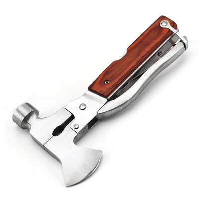 Stainless Steel Life Hammer W/ Flashlight Car Escape Emergency Window Breaking Hammer Axe Hammer