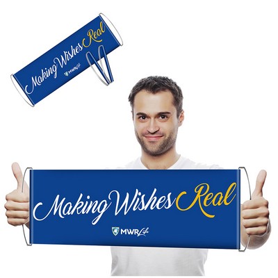 Retractable Rolling Up Handheld Banner