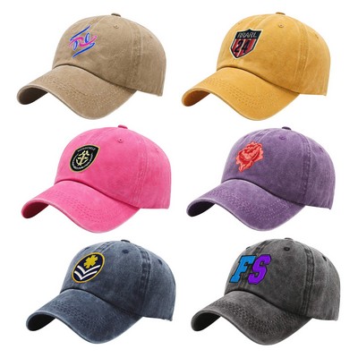 Washed Pigment Dyed Cotton Baseball Cap