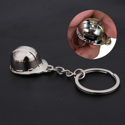 Metal Helmet Keychain