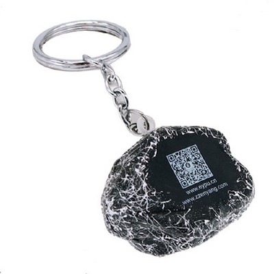 Rock Shaped Stress Ball w/Keychain