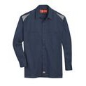 Dickie's® Men's Performance Long Sleeve Team Shirt - Dark Navy/Smoke Gray