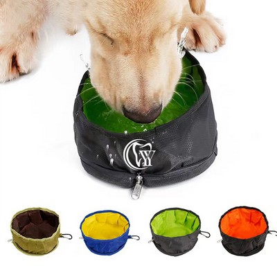 Collapsible Pet Bowl With Carabiner