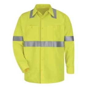 Bulwark™ Women's Hi-Visibility Work Shirt - Yellow/Green