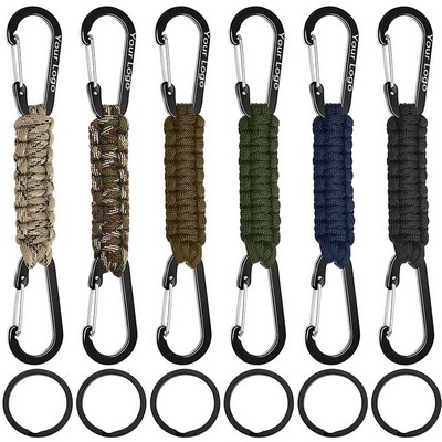 Paracord Survival Woven Rope Keychain