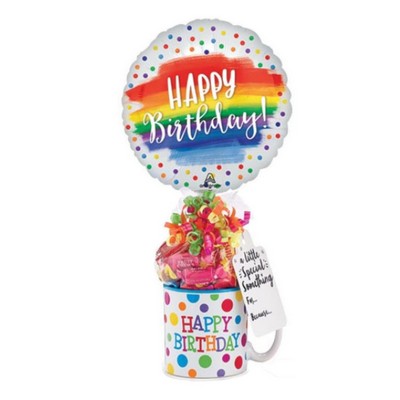 Happy Birthday Candy Mug with Balloon