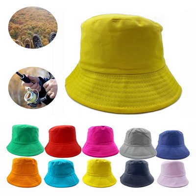 Unisex Cotton Bucket Hat - Stylish Sun Protection