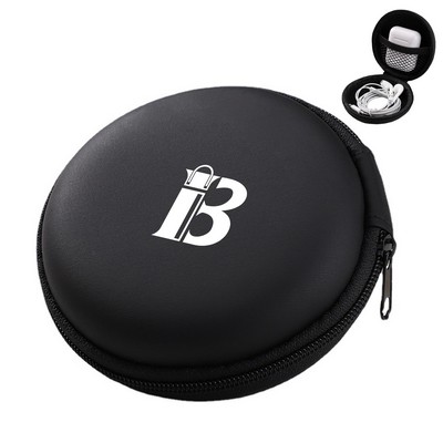 EVA Portable Round Earphone Storage Case