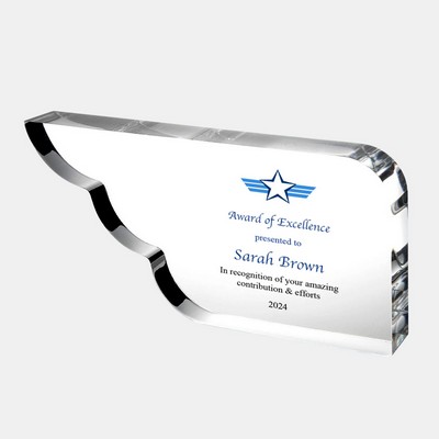 Color Imprinted Acrylic Wing Award