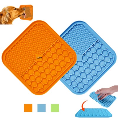 Slow Feeder Licking Mat With Suction Cups For Dogs And Cats