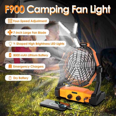 ResQ Multi-Use Portable LED Lantern, 4 Speed Camping Fan, and 8000mAh Power Bank