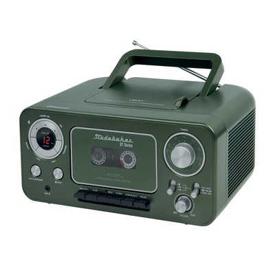 Studebaker Portable Cypress Green CD Player w/AM/FM Radio & Cassette Player/Recorder