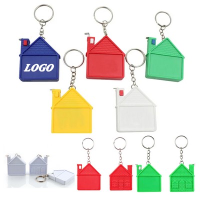 House Shape Tape Measure With Keychain