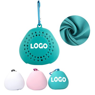 Portable Cooling Towel with Silicone Case