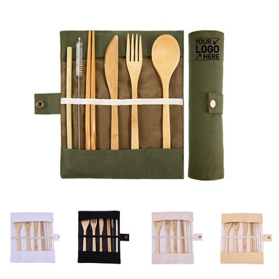 Bamboo Cutlery Utensils Reusable Flatware Set