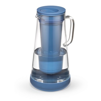 LifeStraw LifeStraw Home 7 Cup Glass Stormy Blue Water Filter Pitcher w/Silicone Base