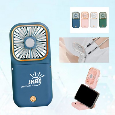 Mini Foldable Handheld Fan with Phone Holder