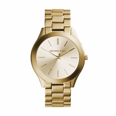 Michael Kors Ladies Runway Slim Gold-Tone Watch