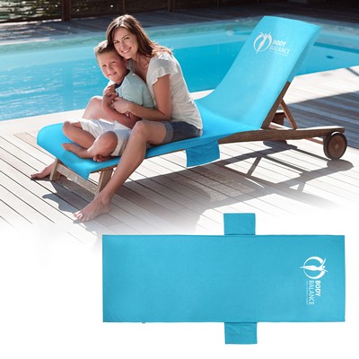 Microfiber Beach Chair Cover with Side Pockets