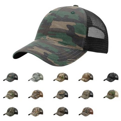 Richardson® Garment Washed Printed Trucker Cap