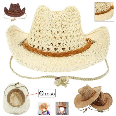 Travel Western Cowboy Straw Hat For Kids