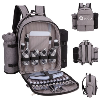 Picnic Backpack W/ Tableware Insets