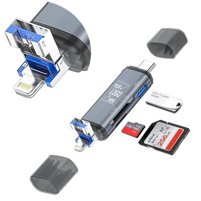 6-in-1 USB C SD Card Reader and OTG Adapter