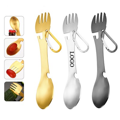 5-in-1 Utility Tactical Spork with carabiner