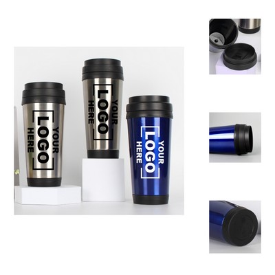 15 oz Double Wall Insulated Stainless Steel Travel Mug