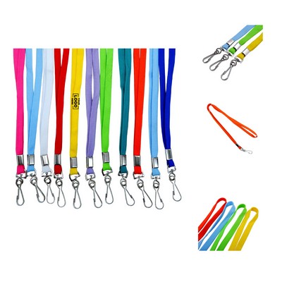 Full Color Lanyard with Metal J Hook and Plastic Buckle