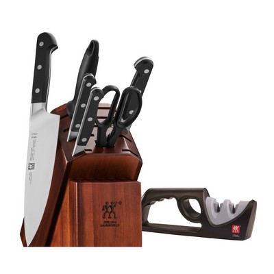 Zwilling Pro 7Pc Knife Block Set W/ Bonus Sharpener