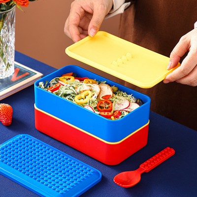 Creative Double Layer Microwaveable Lunch Box