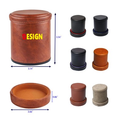 Dice Cup with Lid includes 6 Dices Velvet Interior for Liars Dice Farkle Yahtzee Board Games