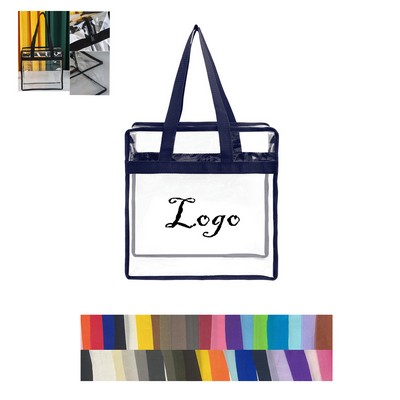 Stadium Clear Zipper Pvc Tote Bag