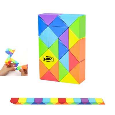 Jumbo Rainbow Snake Fidget Cube Toy