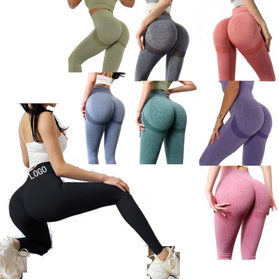 High Waist Tight Fit Fitness Cropped Pants