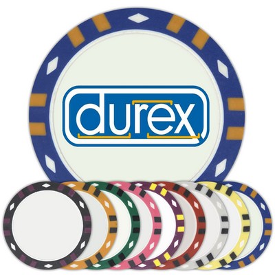 12 gram ABS Poker Chips with 12 Stripes (Full Color Direct Print)