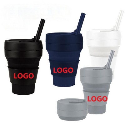 Foldable Silicone Collapsible Coffee Cup Travel Silicone Folding Cup