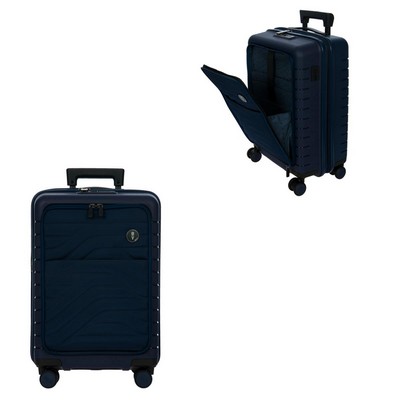 Bric's By Ulisse 21 Inch Expandable Spinner w/Pocket Luggage - Ocean Blue