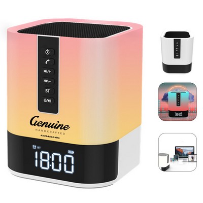 LED Bluetooth Speaker with Clock