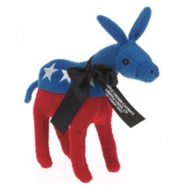 6" Patriotic Donkey Stuffed Animal