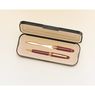 Rosewood Pen & Letter Opener Set