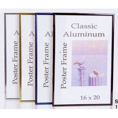 Glossy Silver Aluminum Poster Frame - 22x28